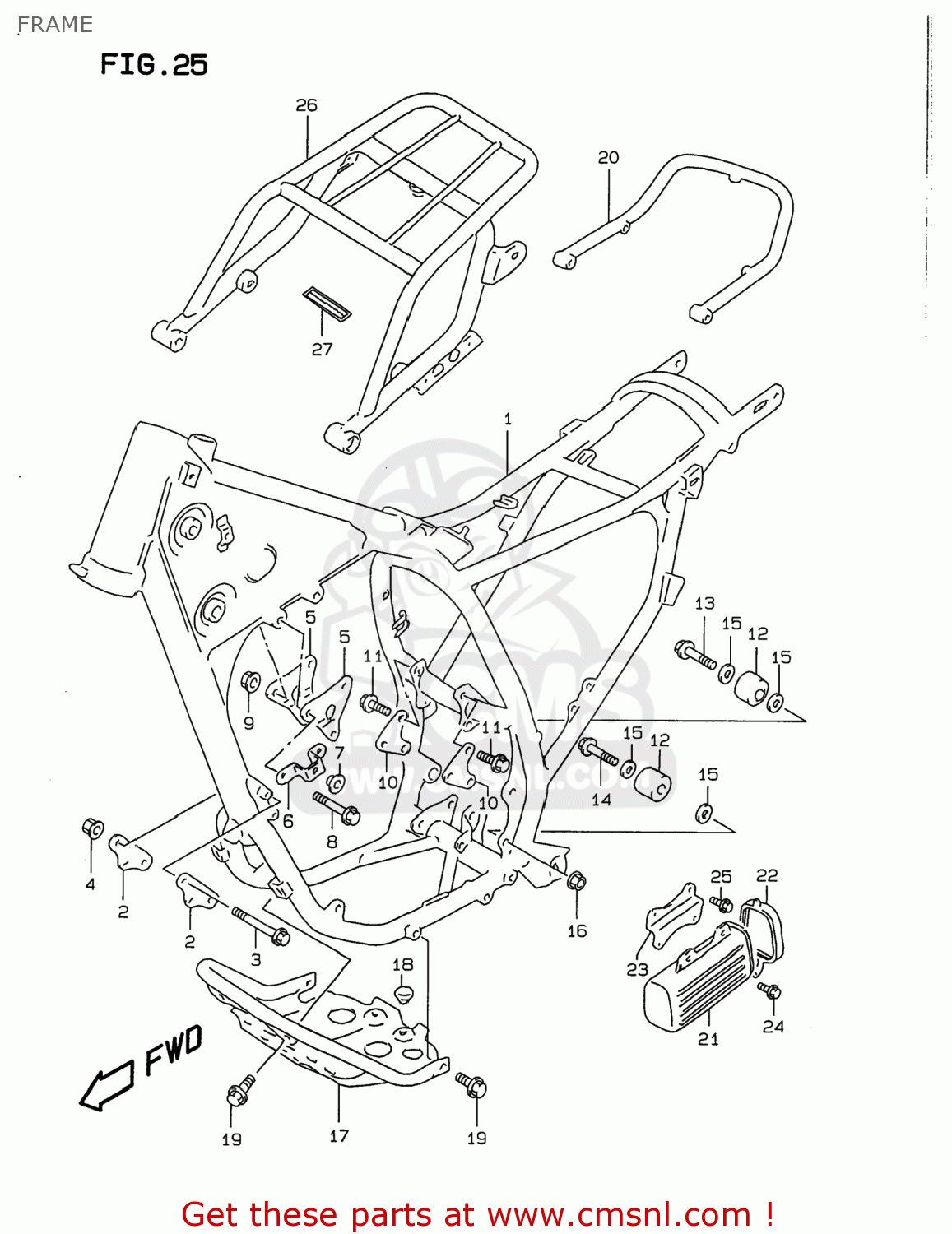 FRAME DR350 1998 (W) USA (E03)