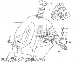 FUEL TANK (MODEL V/W) - DR350 1998 (W) USA (E03)