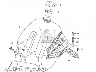 FUEL TANK (MODEL X) - DR350 1998 (W) USA (E03)