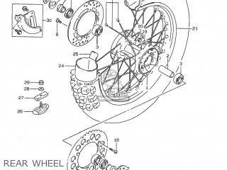 REAR WHEEL - DR350 1998 (W) USA (E03)