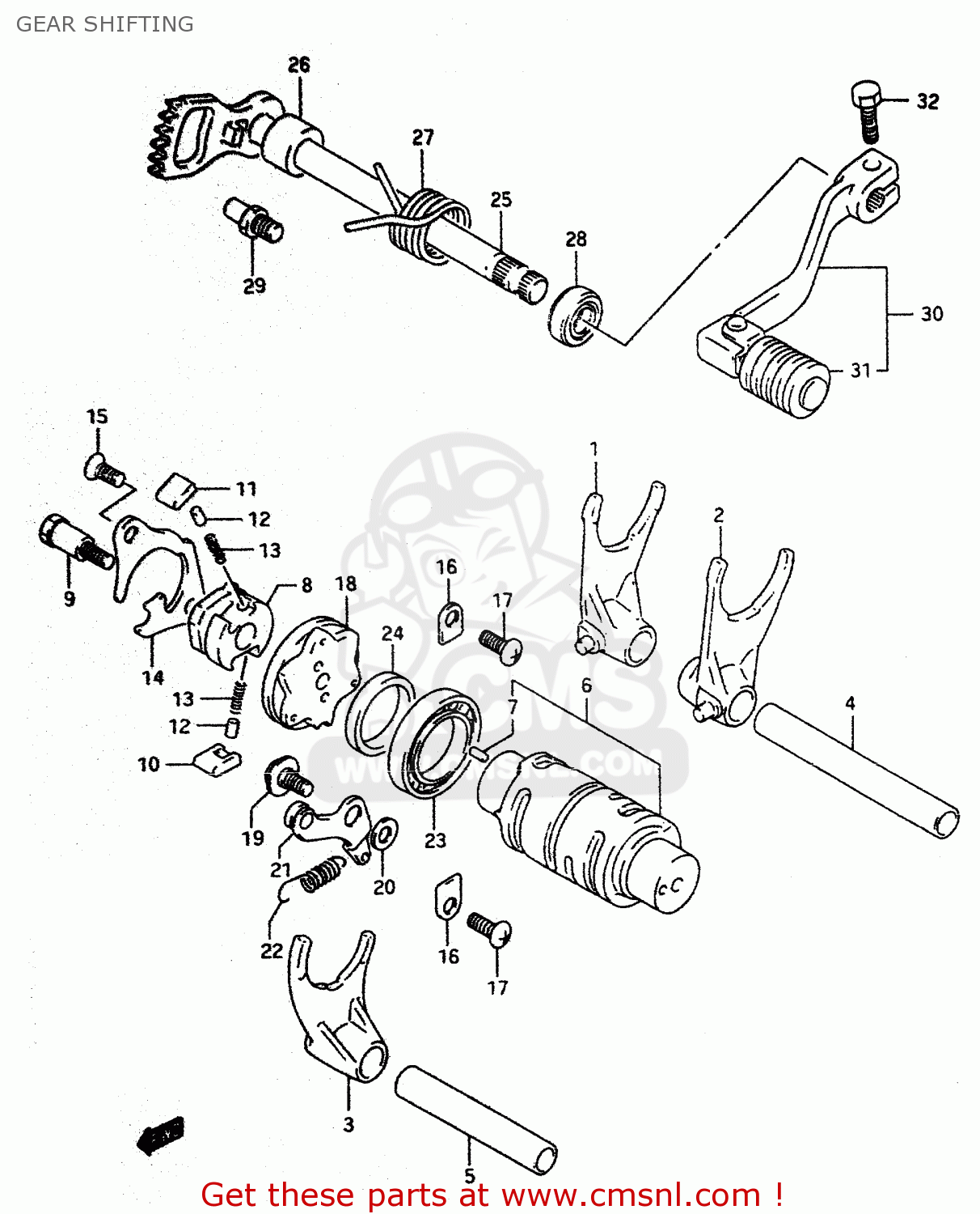 GEAR SHIFTING DR350 1998 (W)