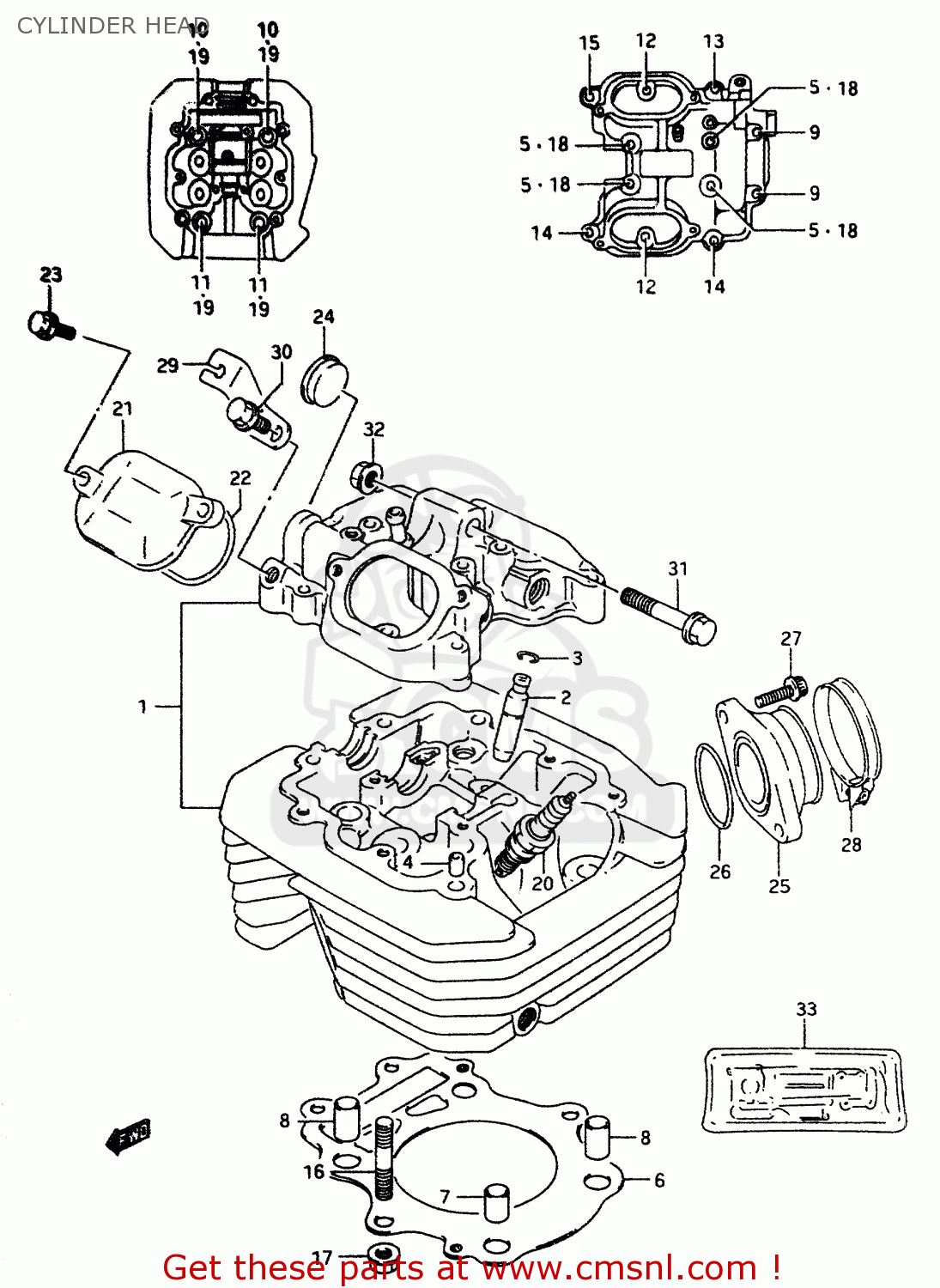 CYLINDER HEAD DR350 1998 (W)