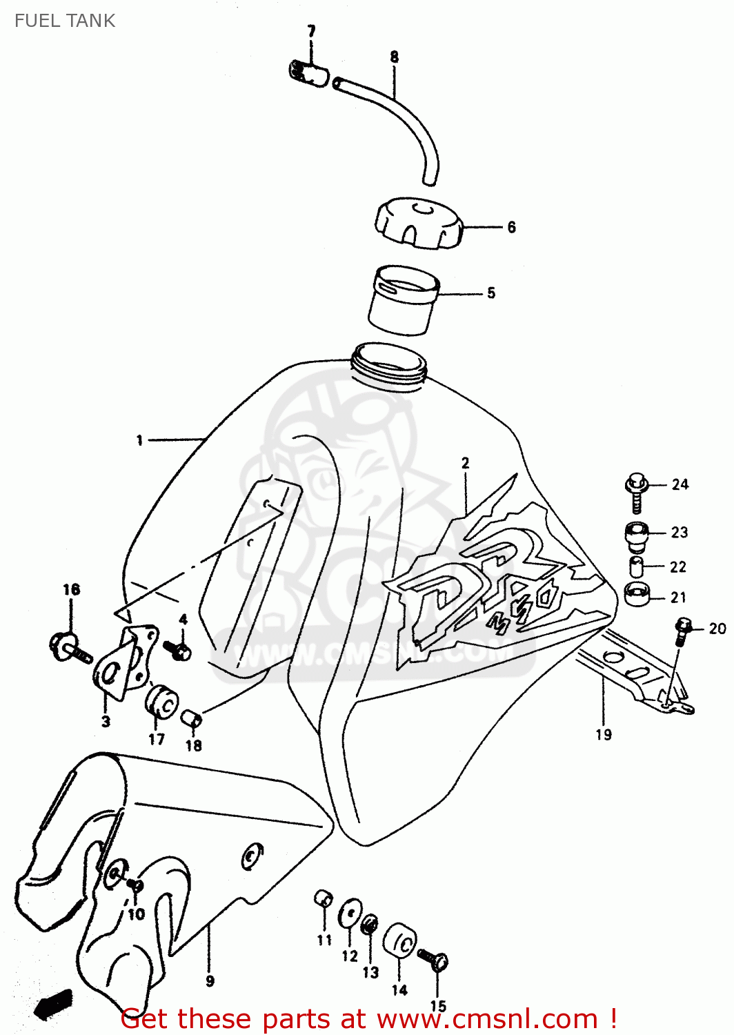 FUEL TANK DR350 1998 (W)