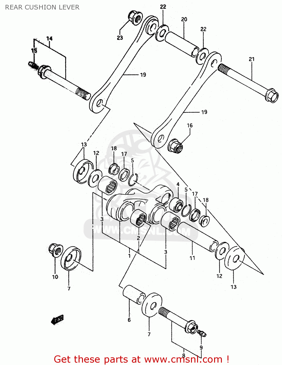 REAR CUSHION LEVER DR350 1998 (W)
