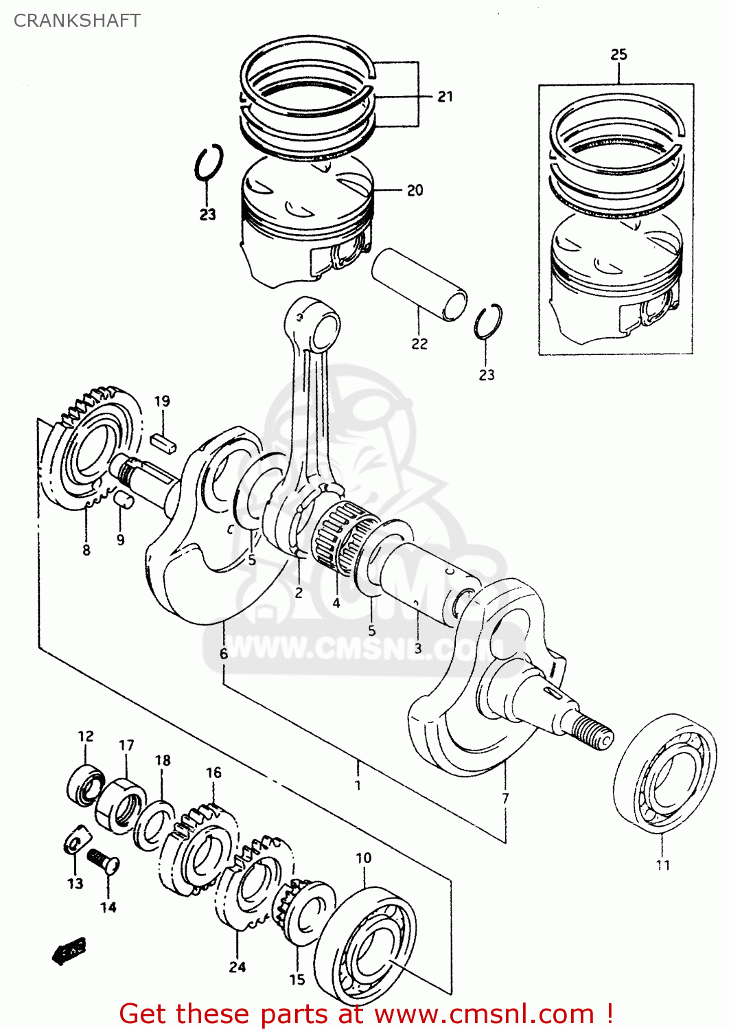 CRANKSHAFT DR350 1998 (W)