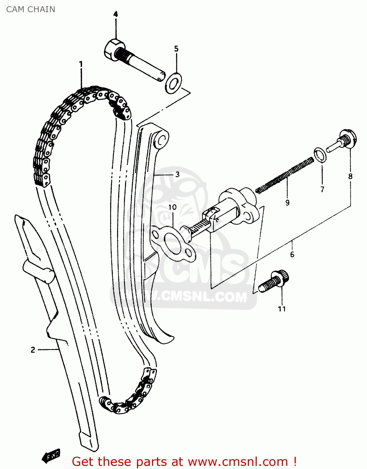 CAM CHAIN DR350 1998 (W)