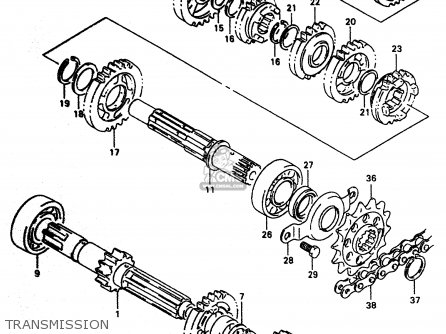 TRANSMISSION - DR350 1998 (W)