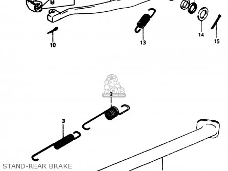 STAND-REAR BRAKE - DR350 1998 (W)