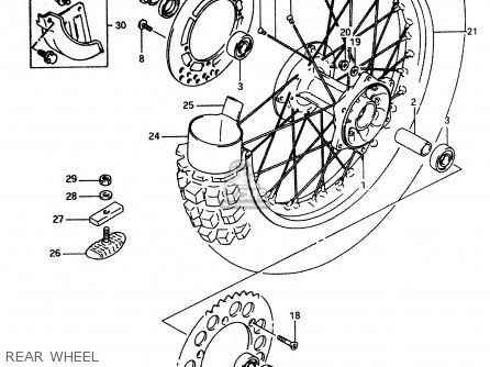 REAR WHEEL - DR350 1998 (W)