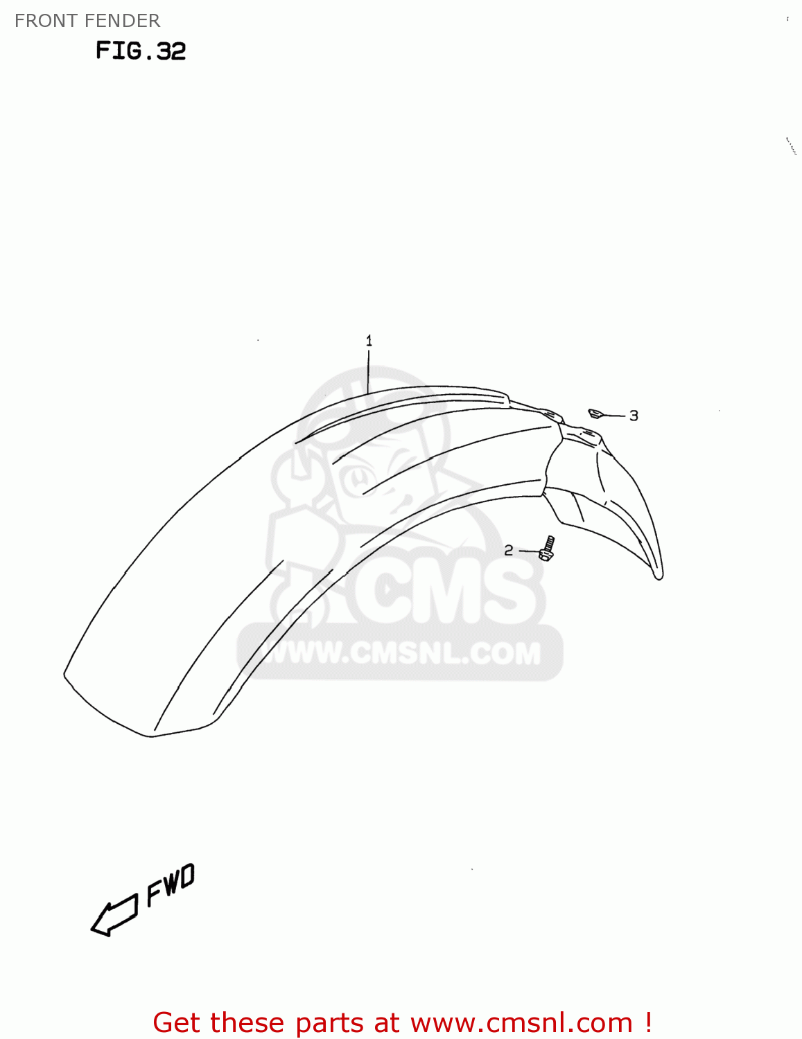 FRONT FENDER DR350 1999 (X) USA (E03)