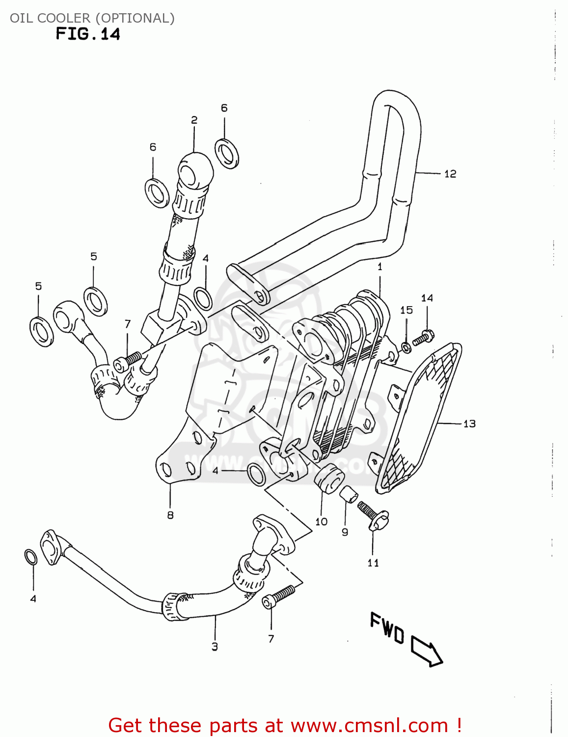OIL COOLER (OPTIONAL) DR350 1999 (X) USA (E03)