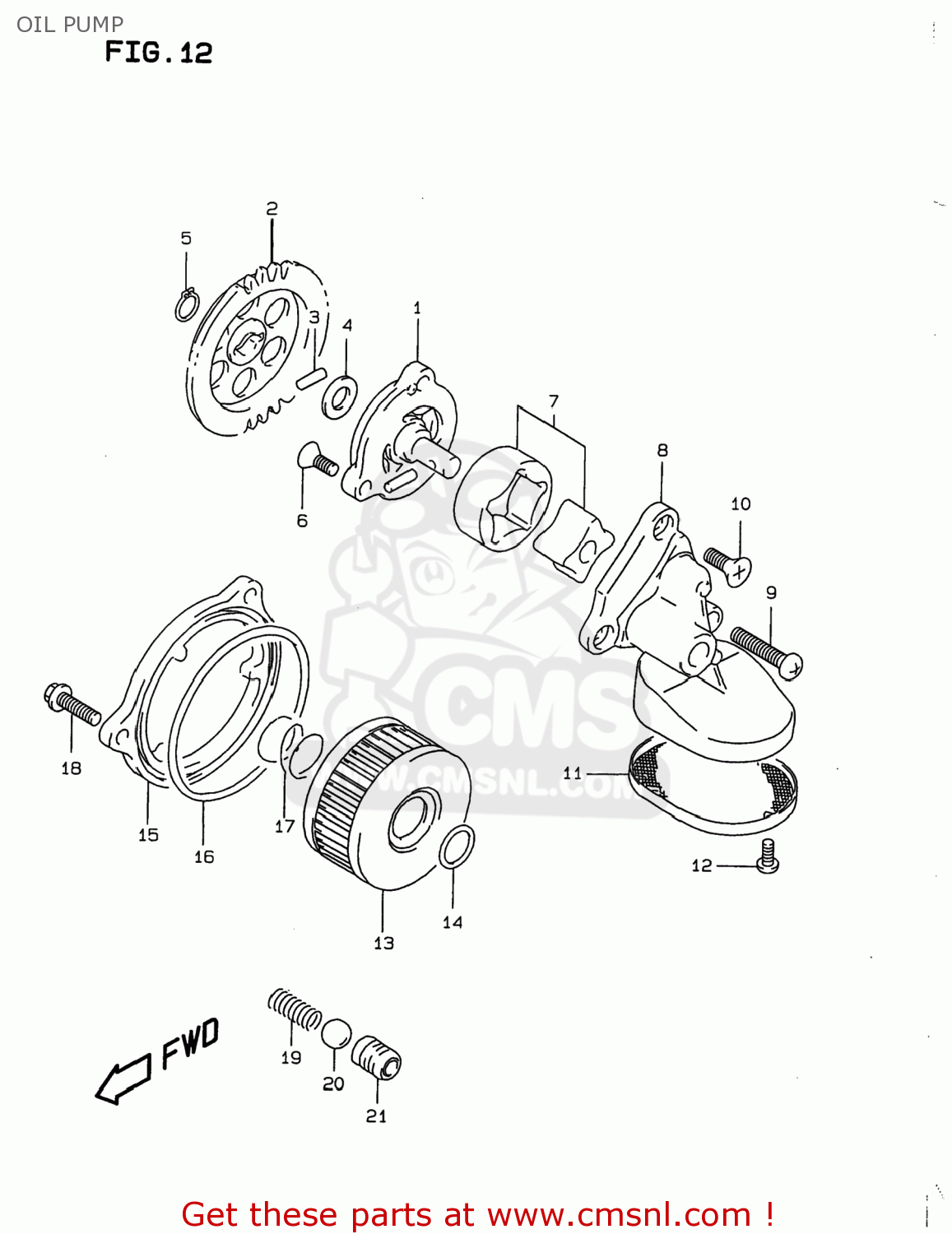 OIL PUMP DR350 1999 (X) USA (E03)