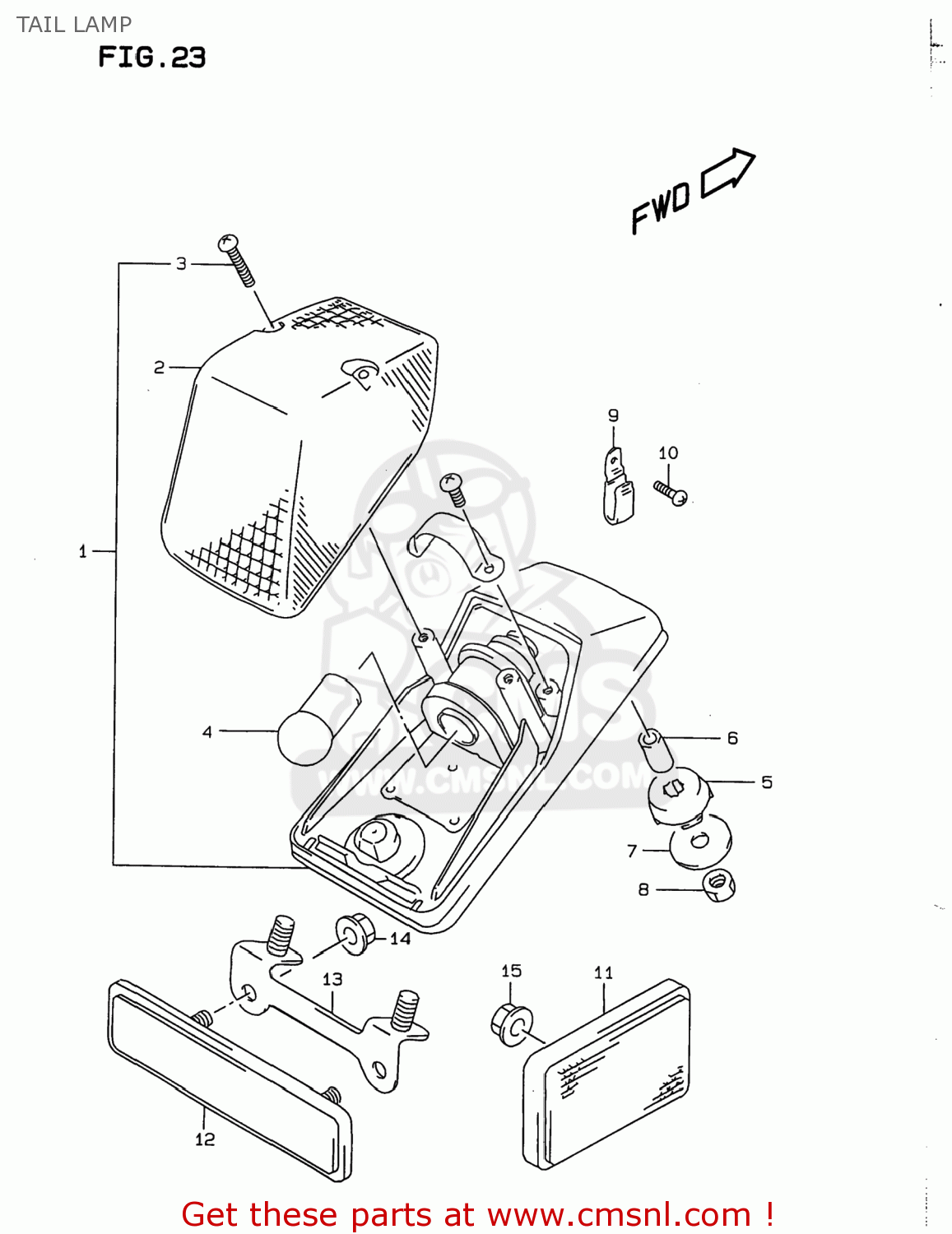 TAIL LAMP DR350 1999 (X) USA (E03)