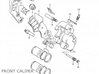 FRONT CALIPER - DR350 1999 (X) USA (E03)