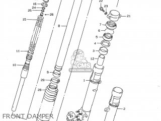 FRONT DAMPER - DR350 1999 (X) USA (E03)