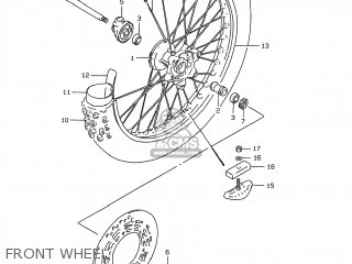 FRONT WHEEL - DR350 1999 (X) USA (E03)