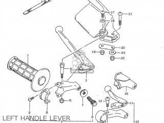 LEFT HANDLE LEVER - DR350 1999 (X) USA (E03)