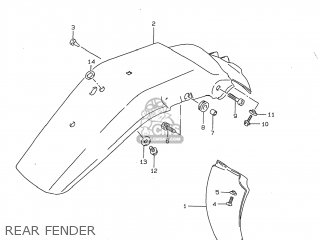 REAR FENDER - DR350 1999 (X) USA (E03)