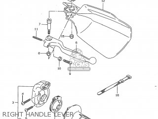 RIGHT HANDLE LEVER - DR350 1999 (X) USA (E03)