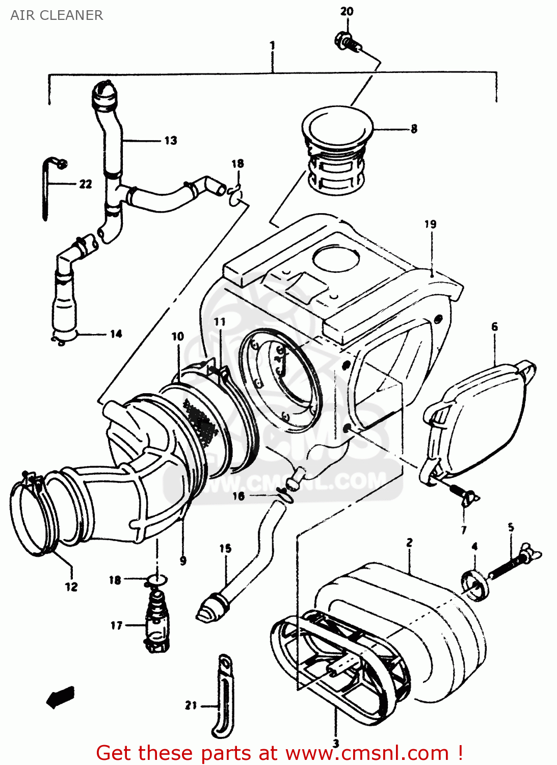 AIR CLEANER DR350 1999 (X)