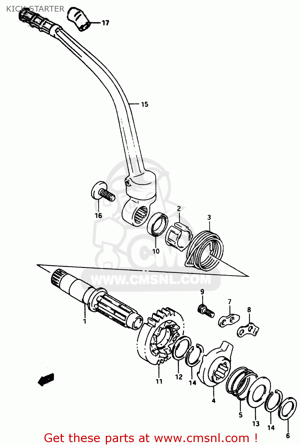 KICK STARTER DR350 1999 (X)