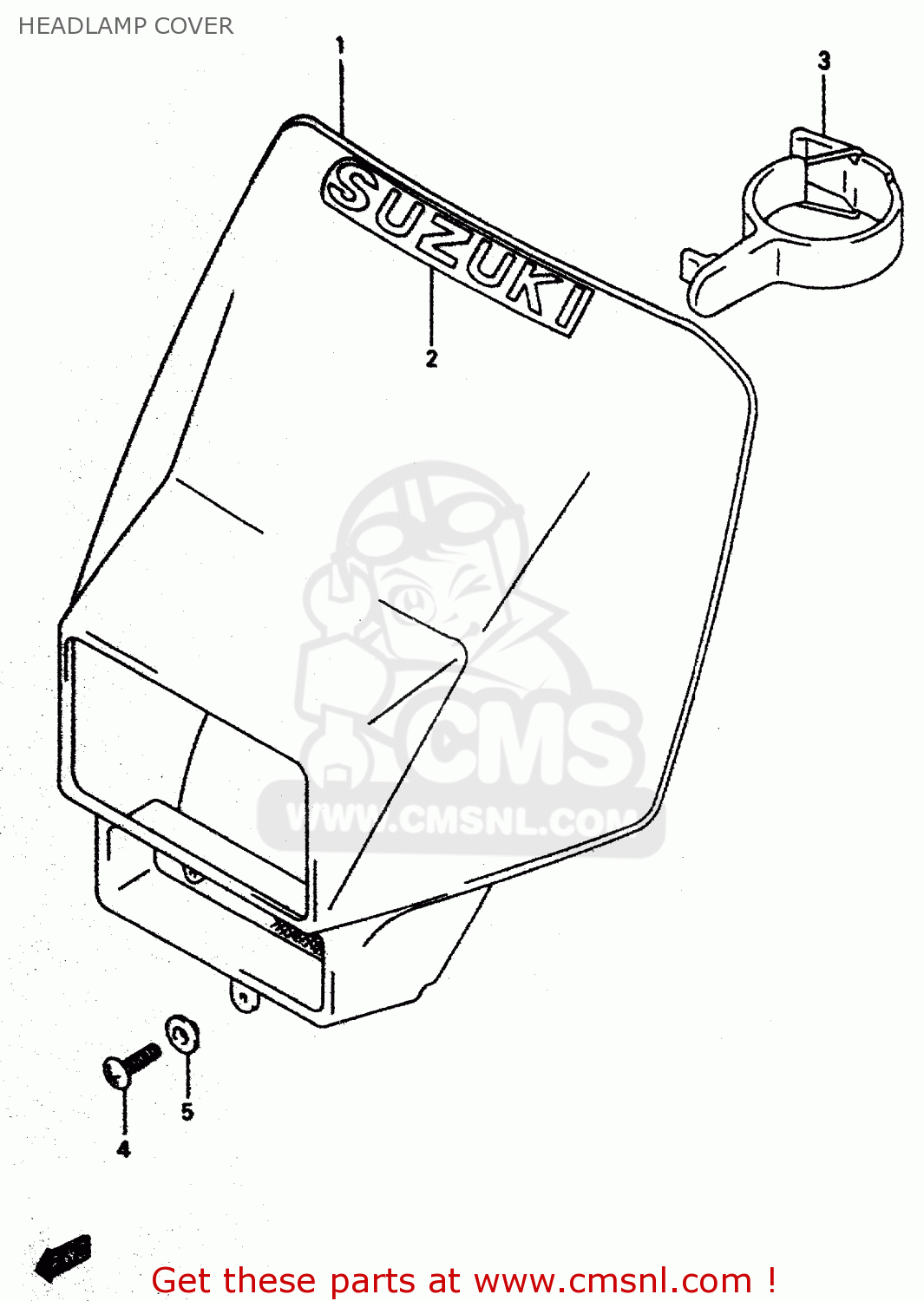 HEADLAMP COVER DR350 1999 (X)