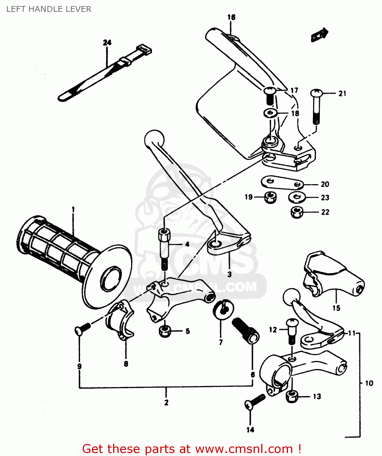 LEFT HANDLE LEVER DR350 1999 (X)
