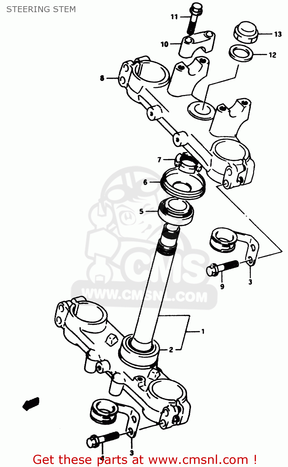 STEERING STEM DR350 1999 (X)