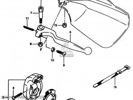 RIGHT HANDLE LEVER - DR350 1999 (X)