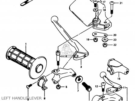 LEFT HANDLE LEVER - DR350 1999 (X)