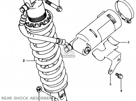 REAR SHOCK ABSORBER - DR350 1999 (X)