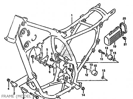 FRAME (MODEL R) - DR350S 1990 (L) (E02 E04 E15 E17 E21 E22 E25 E34)
