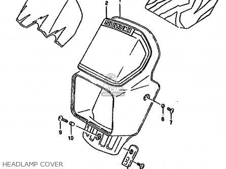 HEADLAMP COVER - DR350S 1990 (L) (E02 E04 E15 E17 E21 E22 E25 E34)