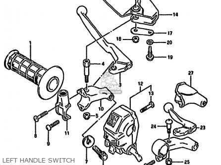 LEFT HANDLE SWITCH - DR350S 1990 (L) (E02 E04 E15 E17 E21 E22 E25 E34)