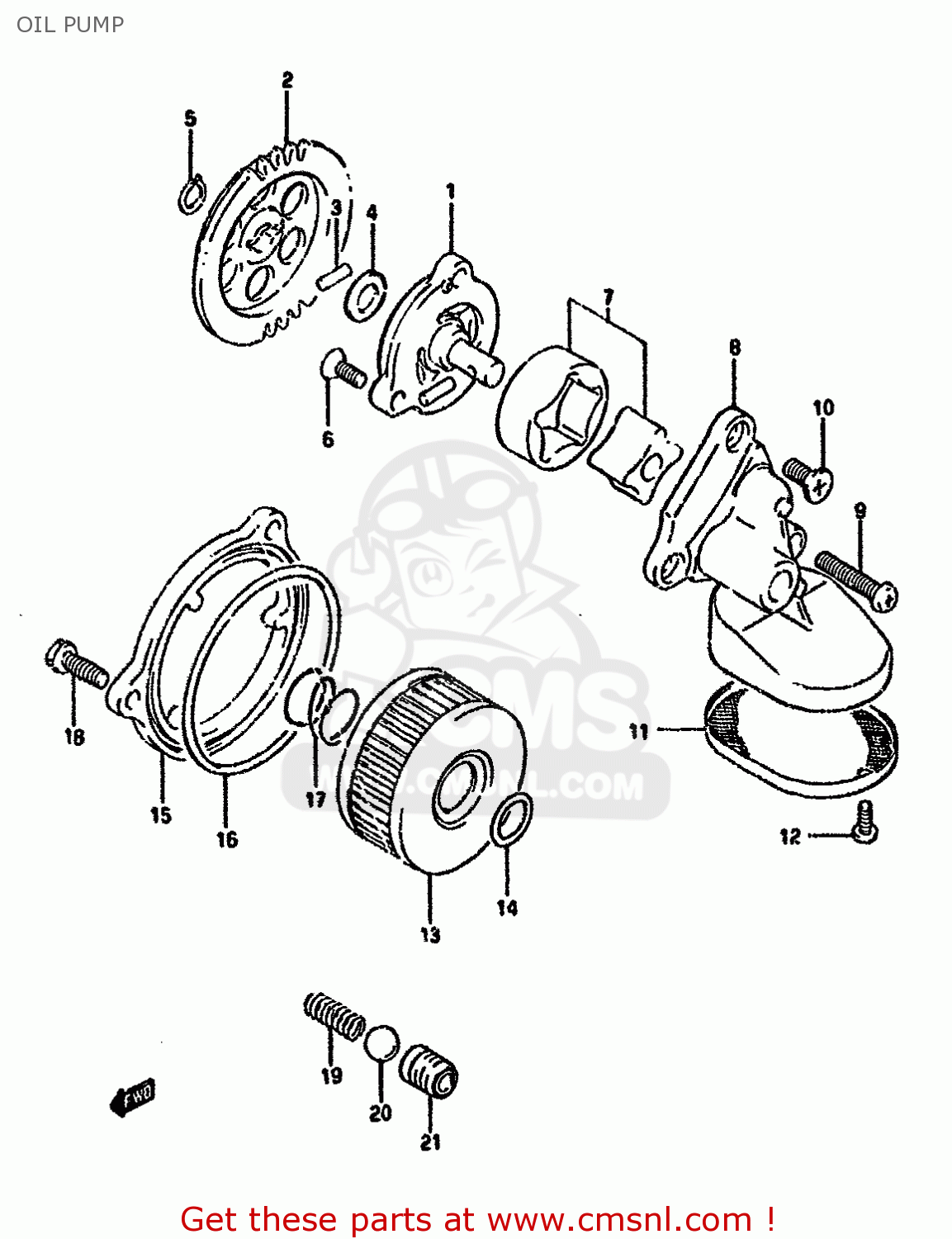 OIL PUMP DR350S 1991 (M) (E02 E04 E15 E17 E18 E21 E22 E24 E25 E34)