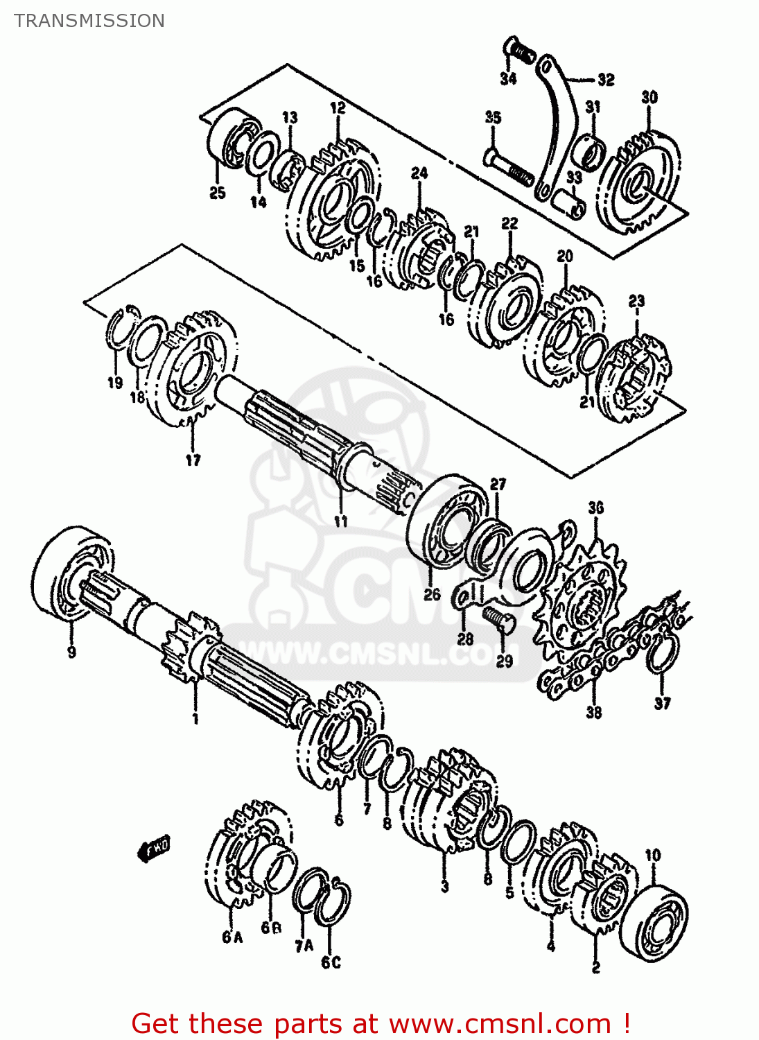 TRANSMISSION DR350S 1991 (M) (E02 E04 E15 E17 E18 E21 E22 E24 E25 E34)