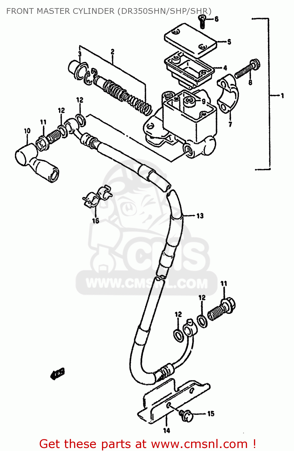 FRONT MASTER CYLINDER (DR350SHN/SHP/SHR) DR350S 1991 (M) (E02 E04 E15 E17 E18 E21 E22 E24 E25 E34)