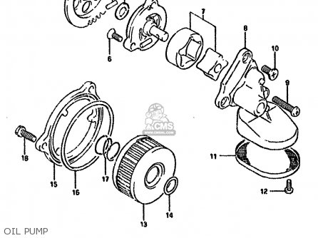 OIL PUMP - DR350S 1991 (M) (E02 E04 E15 E17 E18 E21 E22 E24 E25 E34)