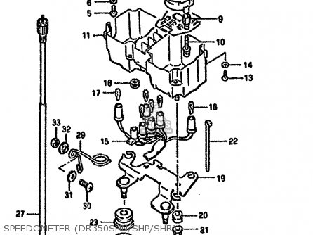 SPEEDOMETER (DR350SHN/SHP/SHR) - DR350S 1991 (M) (E02 E04 E15 E17 E18 E21 E22 E24 E25 E34)