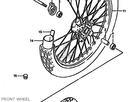 FRONT WHEEL - DR350S 1991 (M) (E02 E04 E15 E17 E18 E21 E22 E24 E25 E34)