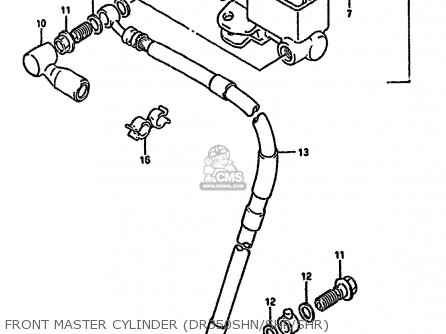FRONT MASTER CYLINDER (DR350SHN/SHP/SHR) - DR350S 1991 (M) (E02 E04 E15 E17 E18 E21 E22 E24 E25 E34)