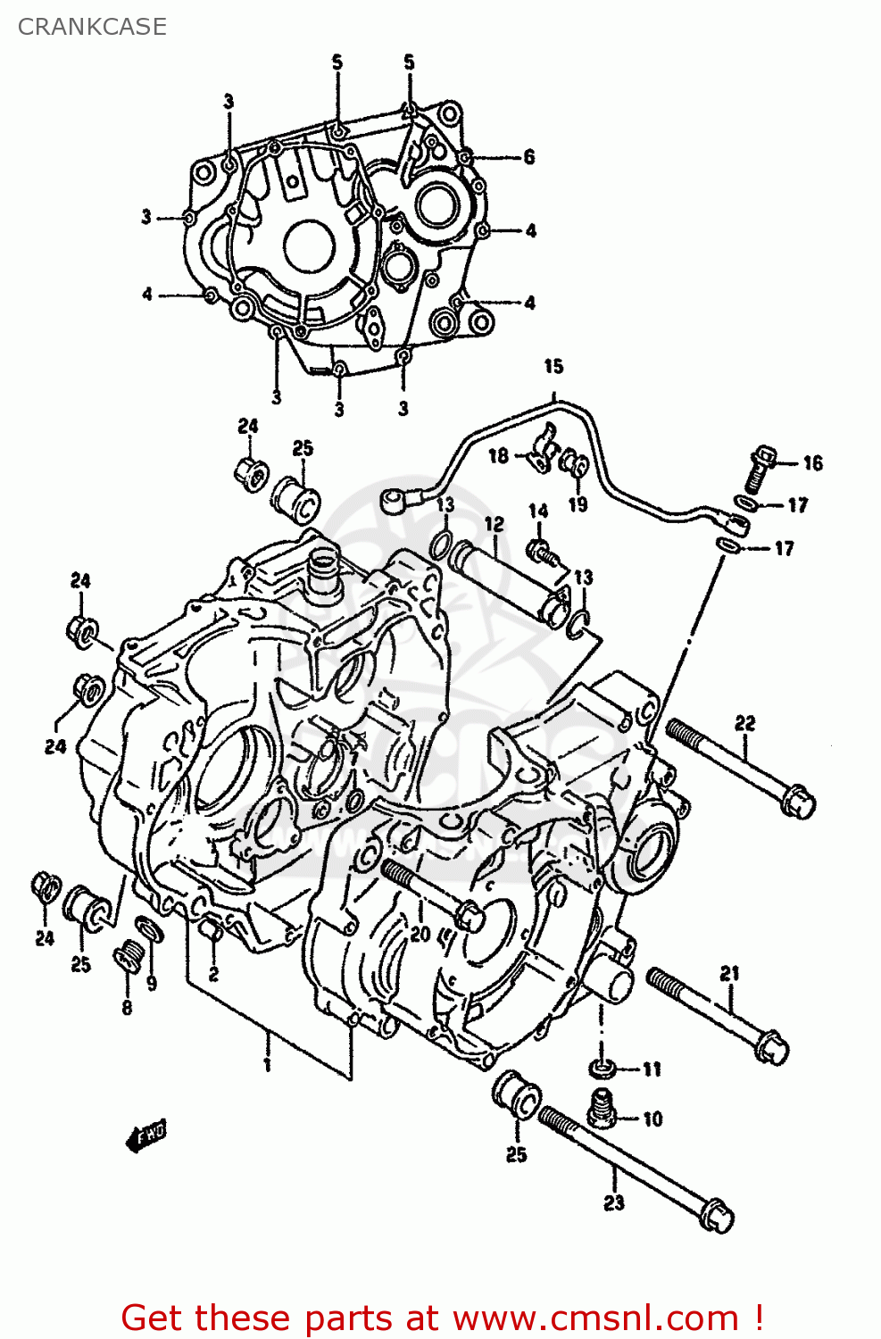 CRANKCASE DR350S 1992 (N) (E02 E04 E15 E16 E17 E21 E22 E24 E25 E34 E39 E94
