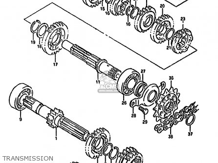 TRANSMISSION - DR350S 1992 (N) (E02 E04 E15 E16 E17 E21 E22 E24 E25 E34 E39 E94