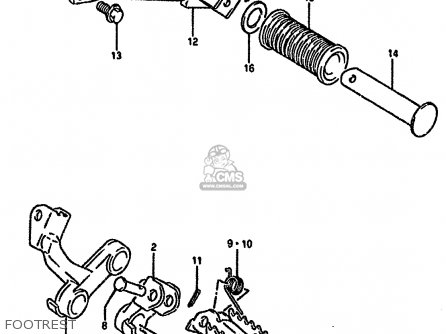 FOOTREST - DR350S 1993 (P) (E02 E04 E21 E22 E24 E25 E34 E39 E94)