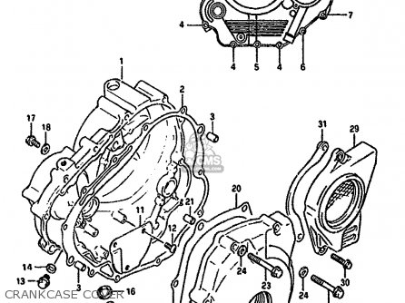 CRANKCASE COVER - DR350S 1993 (P) (E02 E04 E21 E22 E24 E25 E34 E39 E94)
