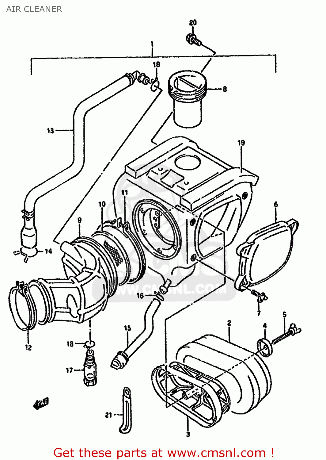 AIR CLEANER DR350S 1994 (R) (E02 E04 E18 E21 E22 E24 E34 E39 E94)
