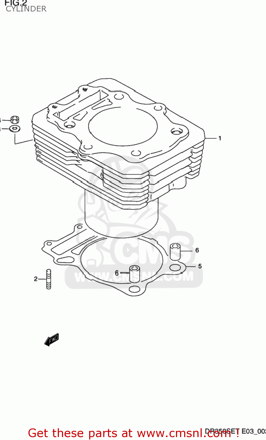 CYLINDER DR350SE 1990 (L) USA (E03)