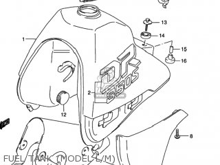 FUEL TANK (MODEL L/M) - DR350SE 1990 (L) USA (E03)