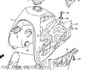 FUEL TANK (MODEL N/P) - DR350SE 1990 (L) USA (E03)