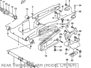 REAR SWINGING ARM (MODEL L/M/N/P) - DR350SE 1990 (L) USA (E03)